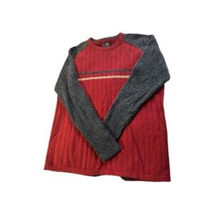 BKE 67 Vintage Red and Gray Crewneck Sweater